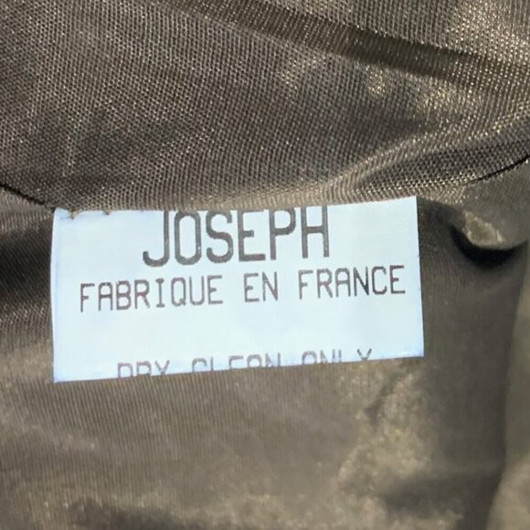 JOSEPH Rust Orange and Brown Houndstooth Wool Mini Skirt Size 38/6 - Picture 9 of 13